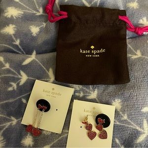 Kate Spade Yours Truly earrings red heart